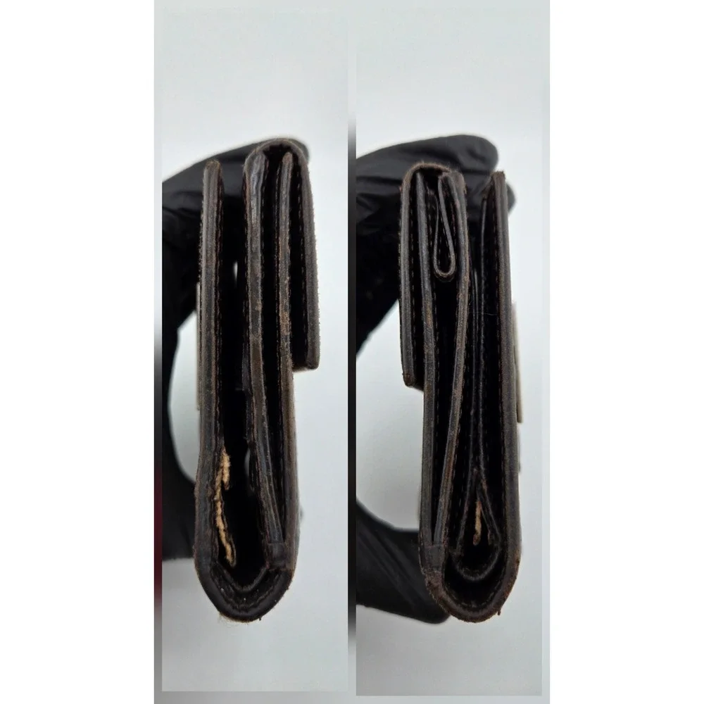 Fendi Zucca Canvas Bifold Wallet Brown Leather FF Logo